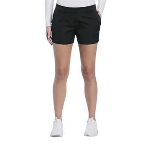 PGA TOUR Women's 4.5 & quot Woven Golf Shorts with Satin Fabric Caviar New Sz 4